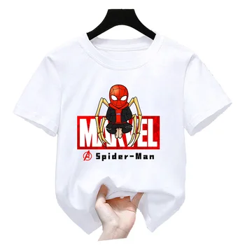 Marvel Tlače spider-man Chlapci tričko Unisex Avengers Tee Oblečenie Detí Cartoon Top Hulk jed Superhrdina Deti Narodeniny Nosenie