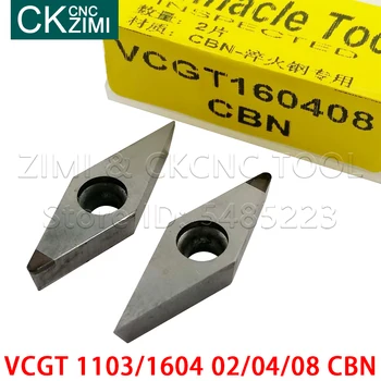  VCGT110302 VCGT110304 CBN VCGT160404 VCGT160408 CBN fréza super pevný diamond doska diamant vložiť dreva sústruženie CNC nástroje vložiť