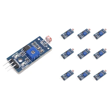  10PCS 3Pin Optické Citlivé Odpor Svetlo Detekcie Svetlocitlivý Senzor Modul Pre Arduino DIY Kit