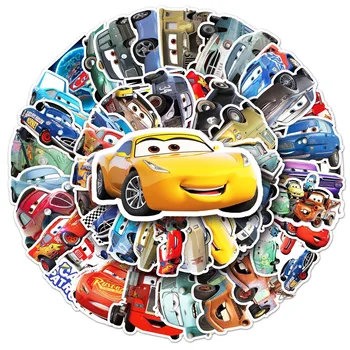  10/30/50pcs Disney Roztomilý Kreslený Cars Blesk McQueen Anime, Samolepky, Laptop Skateboard Motocykel Nepremokavé Nálepky, Nálepky Hračka