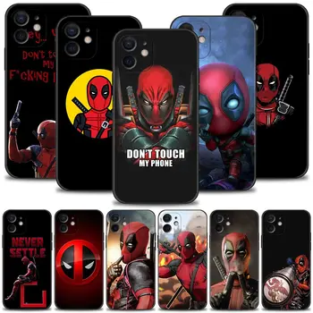  Marvel Hrdinu Deadpool Silikónové Telefón puzdro Pre iPhone 14 13 12 11 Pro Max Mini XS X XR 7 8 6 6 Plus Tenké, Mäkké Pokrytie Shell Prípadoch